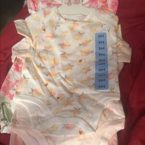 NWT Sz 9 mths Burt’s bees girls 4 pc set